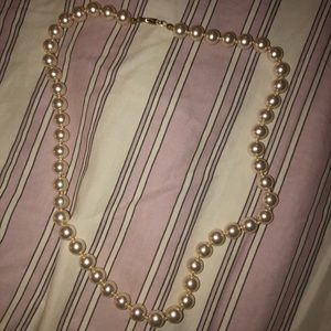Faux pearl necklace